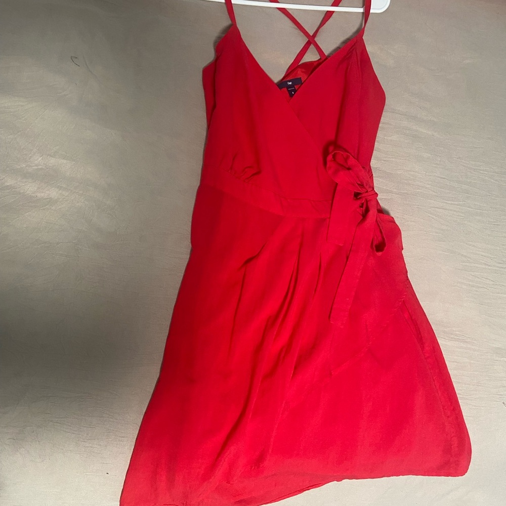 Bright light wrap dress